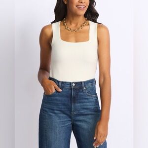 Montgomery Post Square Neck Rib Sweater Tank Sz Large - NWT